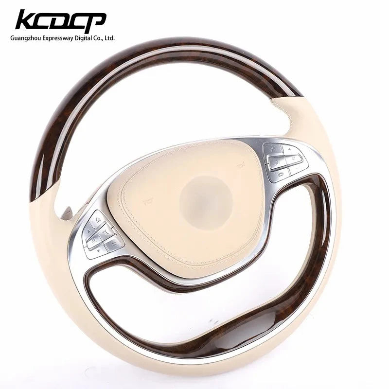 Custom Alcantara Carbon Fiber Steering Wheel Fit for Benz 2014-2017 W222 S300 S320 S400 S500 S600 W221 W223 E320 E260 Steering-2