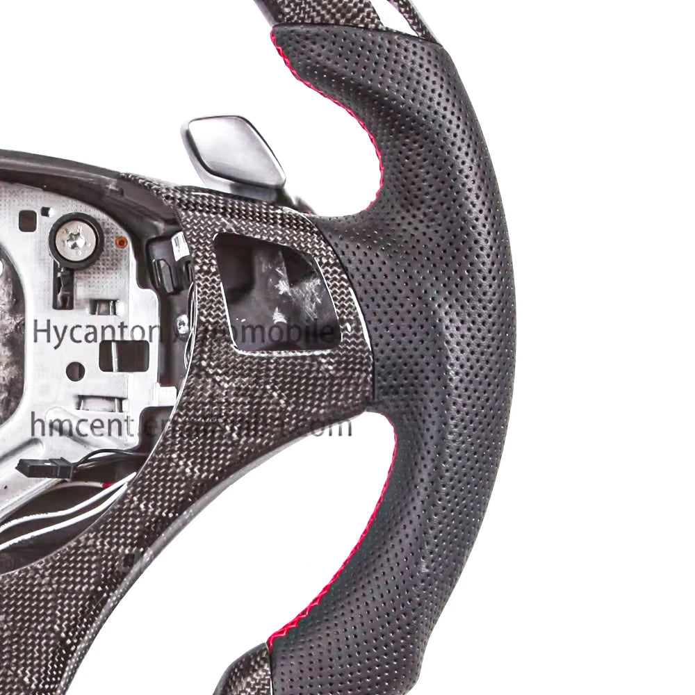 High Forging Carbon Fine Workmanship LED Alcantara Steering Wheel m Performance for BMW 3 Series E90 E92 Car Steering Wheel-4