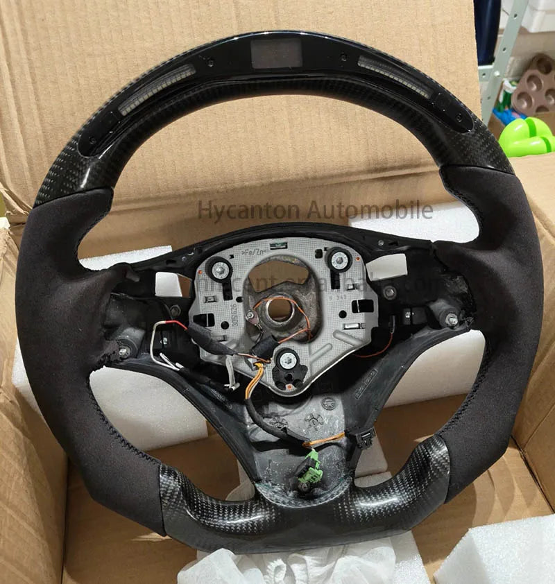 High Forging Carbon Fine Workmanship LED Alcantara Steering Wheel m Performance for BMW 3 Series E90 E92 Car Steering Wheel-11
