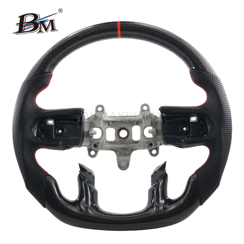 BM Fit Custom Sport Steering Wheels for 2019-2024 Dodge RAM Series High Quality Carbon Fiber Made with PU Material-6