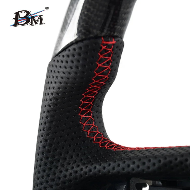 BM Fit Custom Sport Steering Wheels for 2019-2024 Dodge RAM Series High Quality Carbon Fiber Made with PU Material-3