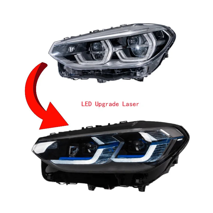 Car Accessories Front Bumper Headlamps G01 G08 LED Headlights Upgrade Plug Play Laser Headlight for BMW X3 2018-2022-3