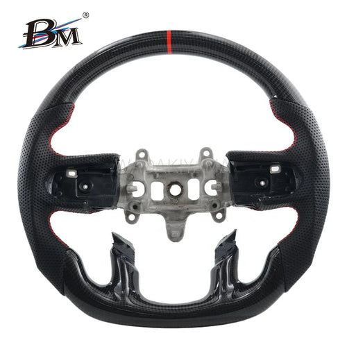 BM Fit Custom Sport Steering Wheels for 2019-2024 Dodge RAM Series High Quality Carbon Fiber Made with PU Material-0