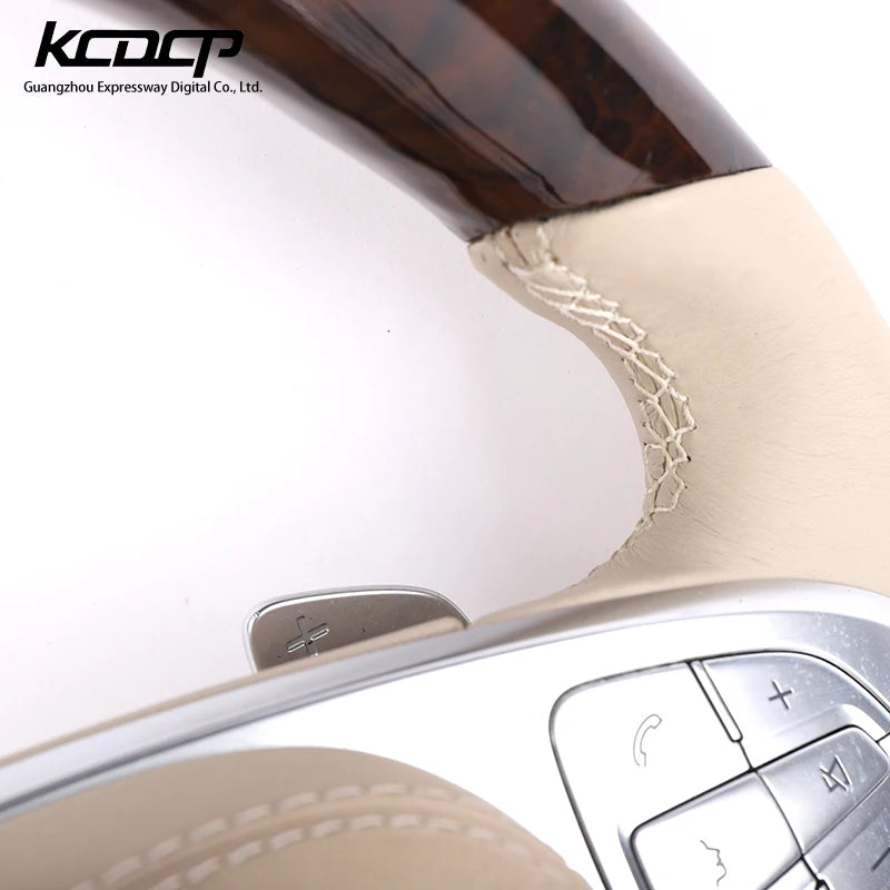 Custom Alcantara Carbon Fiber Steering Wheel Fit for Benz 2014-2017 W222 S300 S320 S400 S500 S600 W221 W223 E320 E260 Steering-4